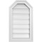 Ekena Millwork Octagonal Top Surface Mount PVC Gable Vent w/ 2"W x 1-1/2"P Brickmould Frame, 14"W x 24"H GVPOT14X2402SF - alternate 1